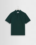 Shore - Bottle Green Textured Short-Sleeve Polo Shirt