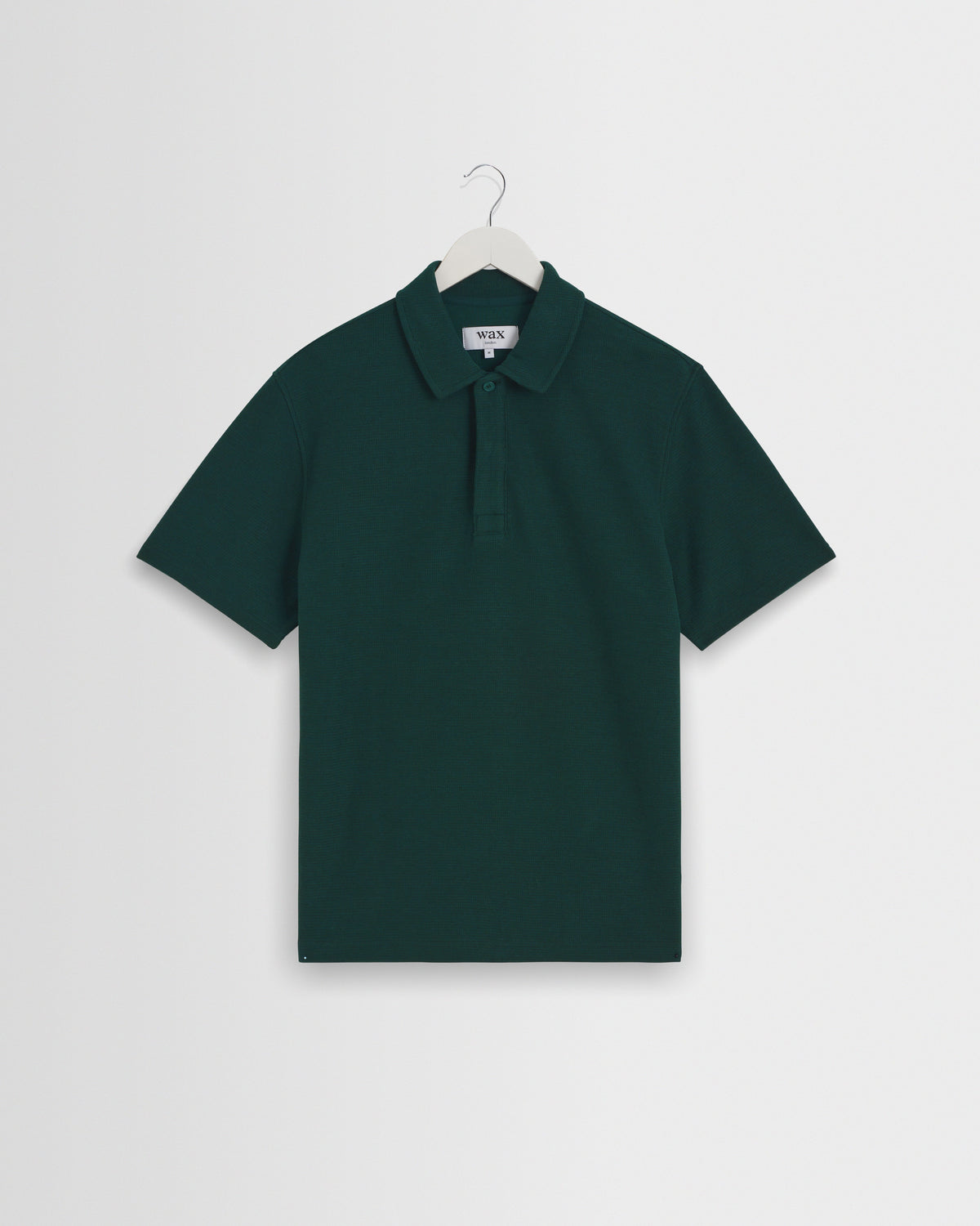 Shore - Bottle Green Textured Short-Sleeve Polo Shirt