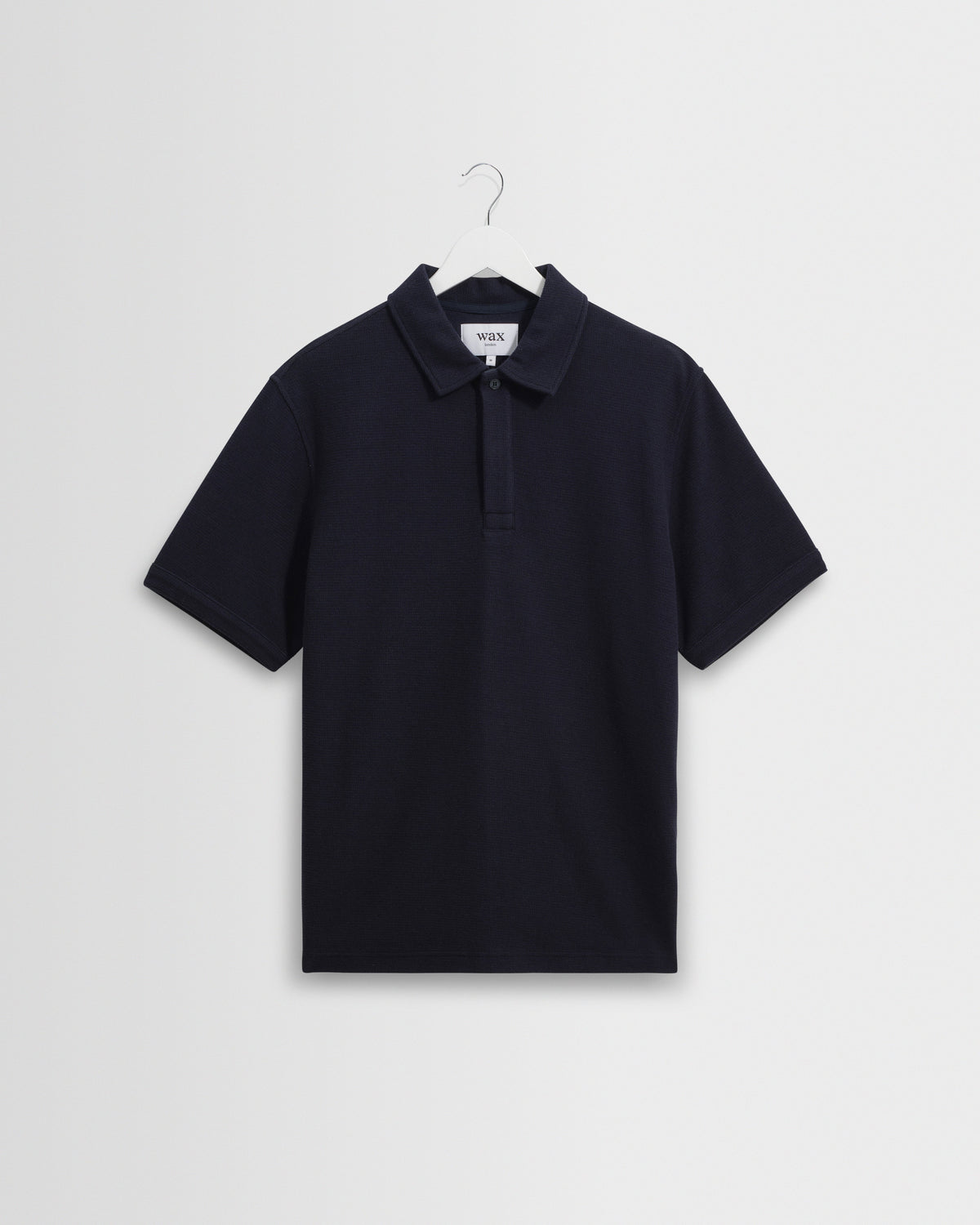 Shore - Navy Textured Organic Cotton Polo Shirt