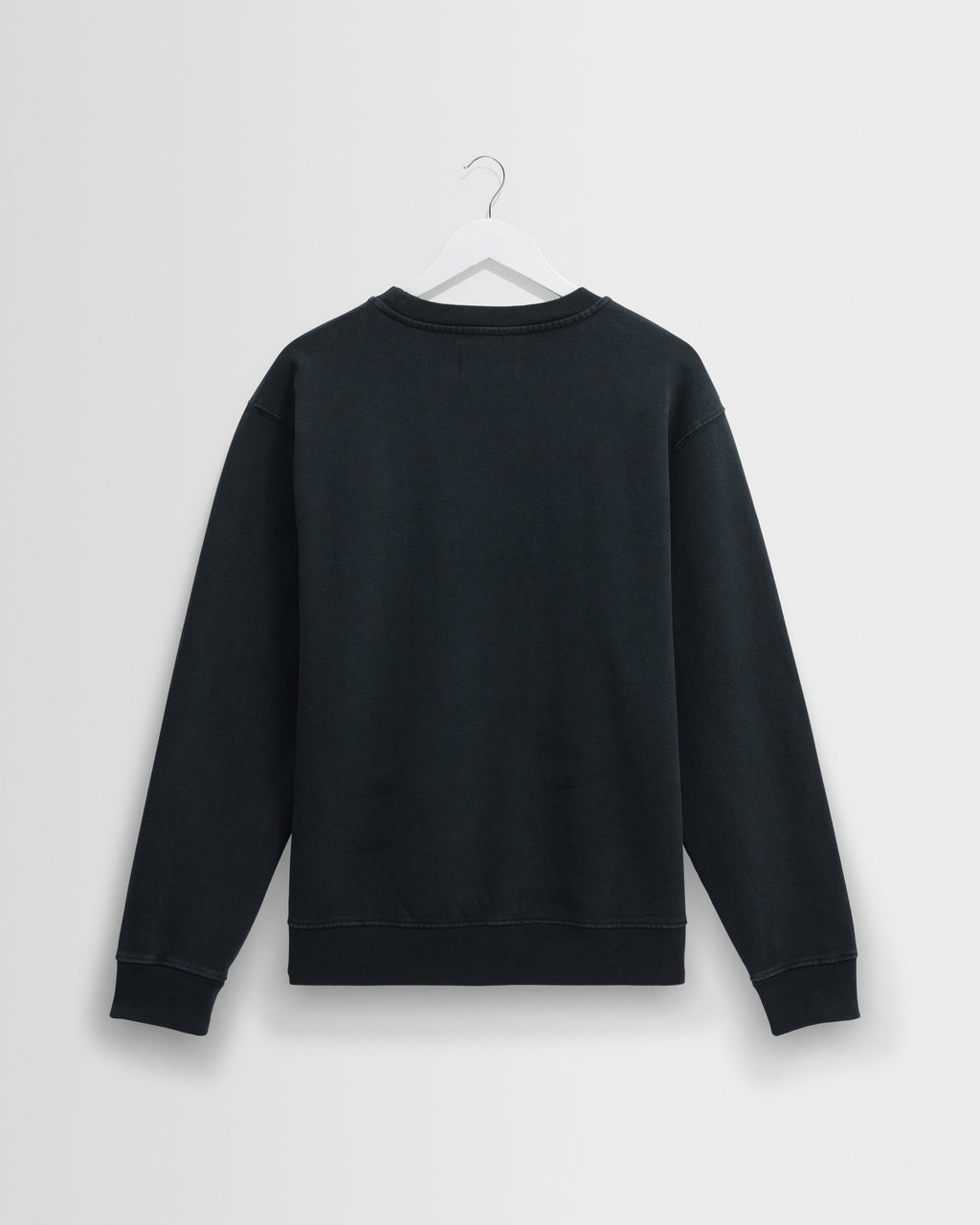 Sidney - Washed Black Brushed Organic Cotton Sweatshirt