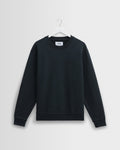 Sidney - Washed Black Brushed Organic Cotton Sweatshirt