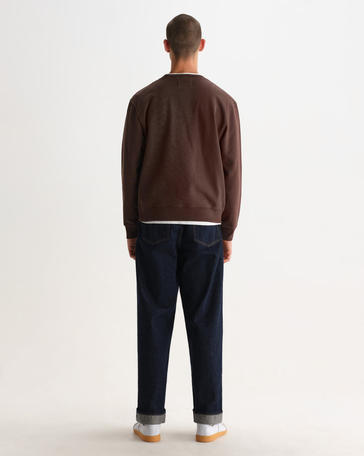 Sidney - Washed Brown Loopback Cotton Sweatshirt