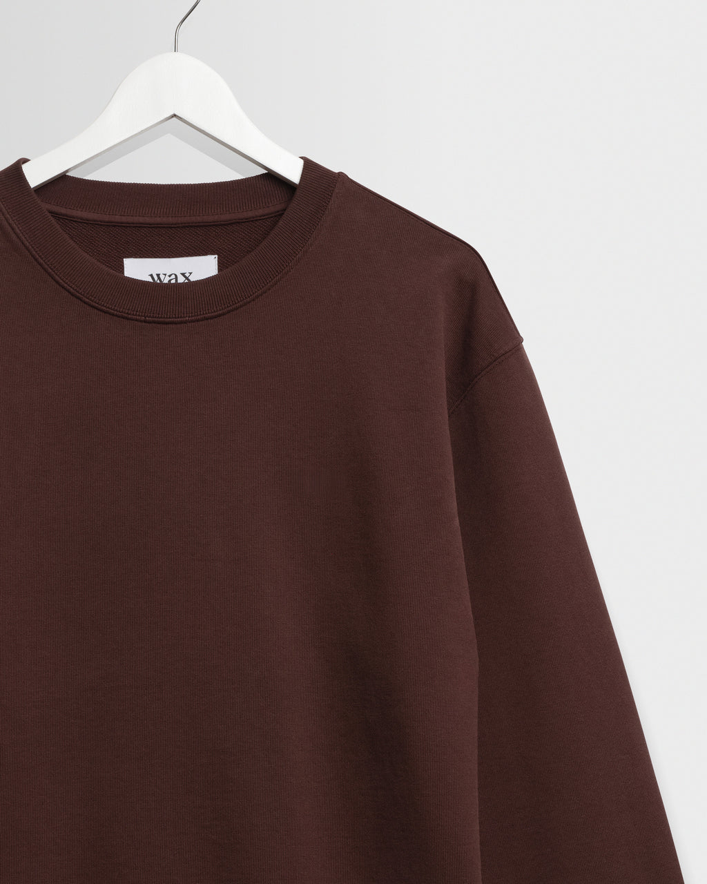 Sidney - Washed Brown Loopback Cotton Sweatshirt