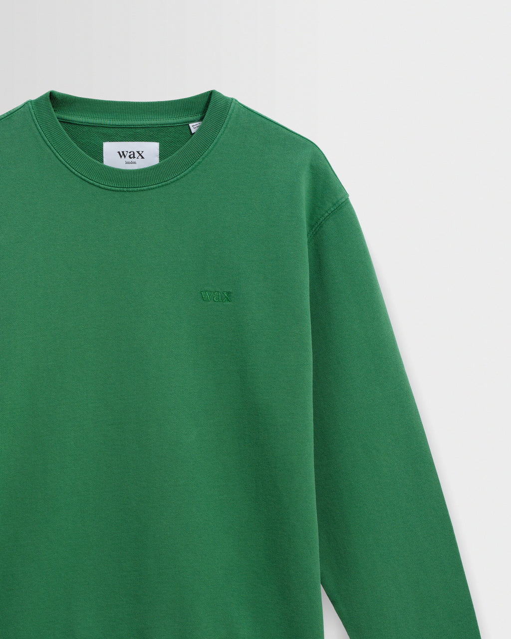 Sidney - Washed Green Loopback Cotton Sweatshirt