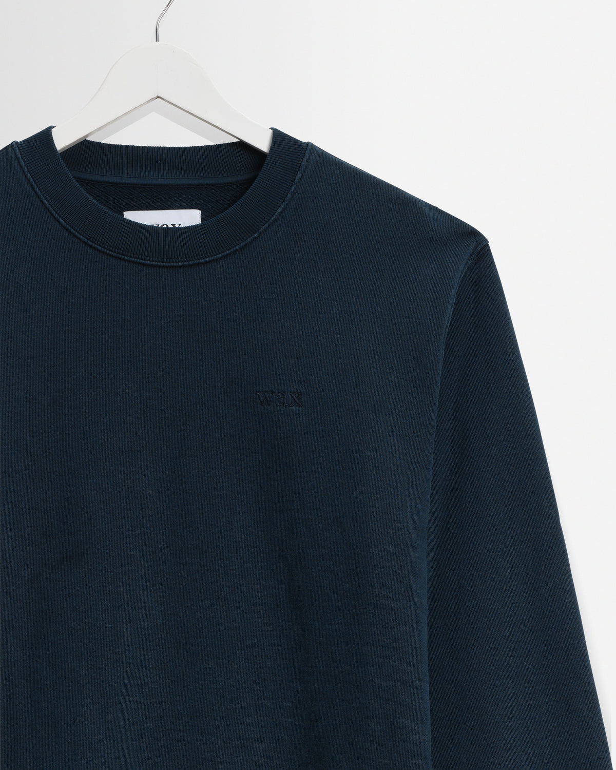 Sidney - Washed Navy Loopback Cotton Sweatshirt