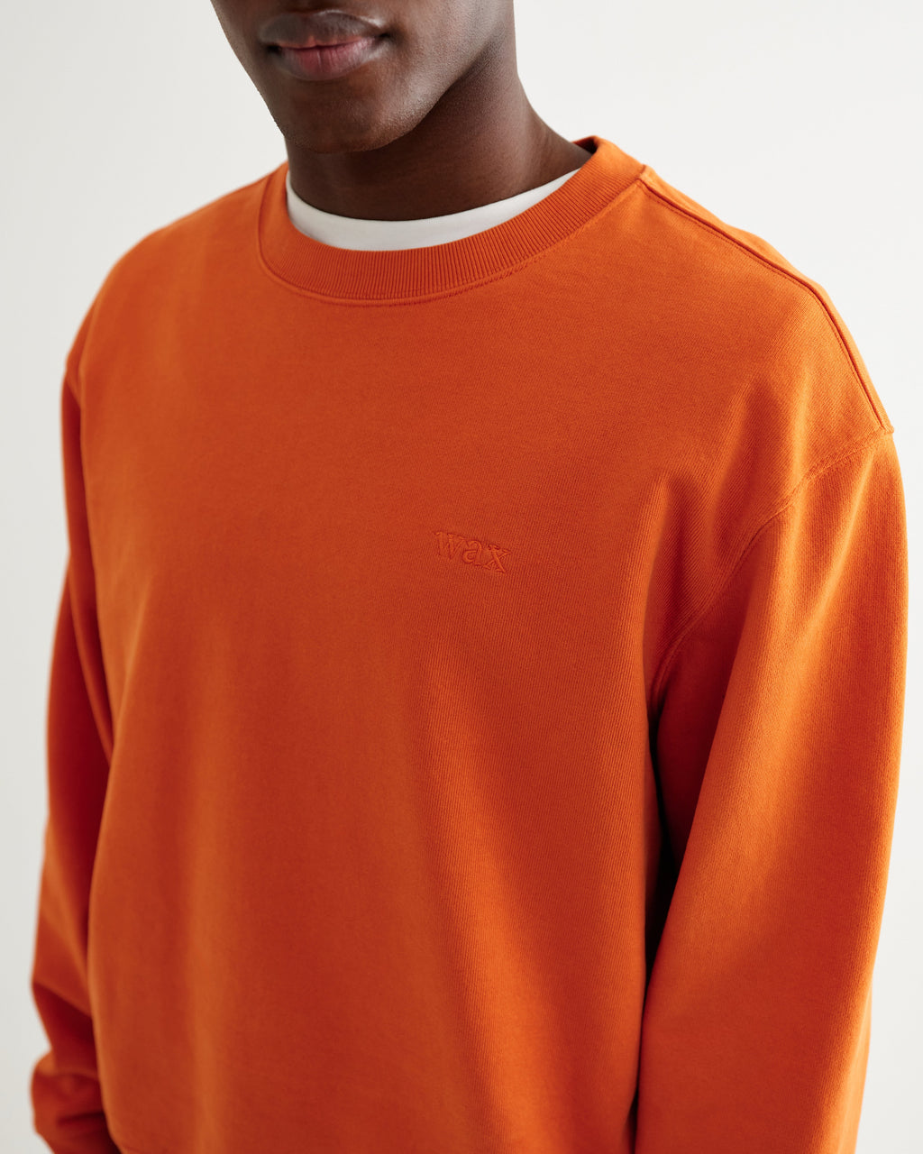 Sidney - Washed Orange Loopback Cotton Sweatshirt