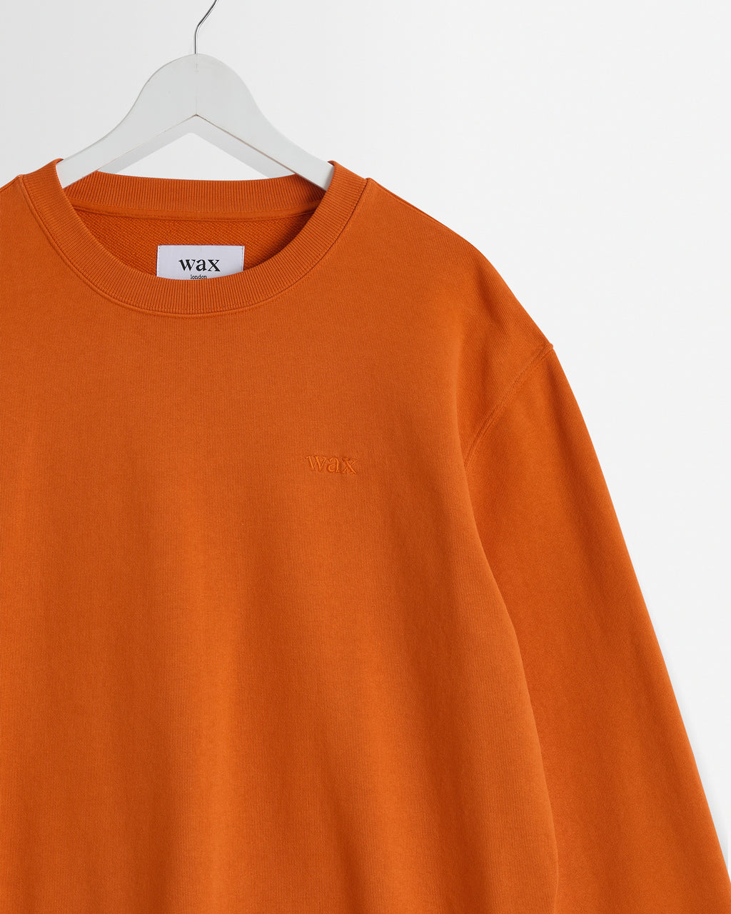 Sidney - Washed Orange Loopback Cotton Sweatshirt