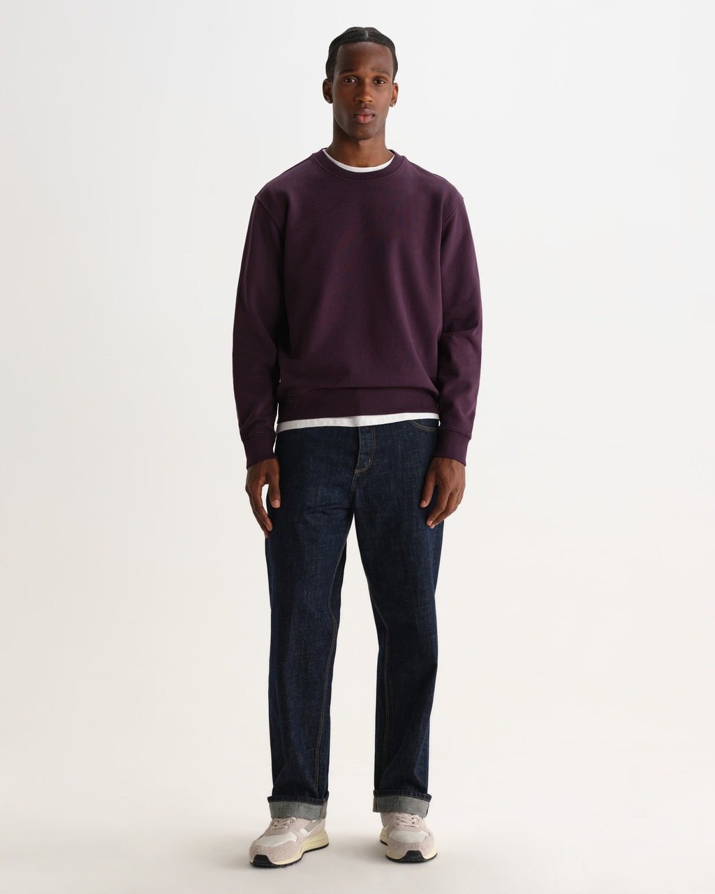 Sidney - Washed Purple Loopback Cotton Sweatshirt