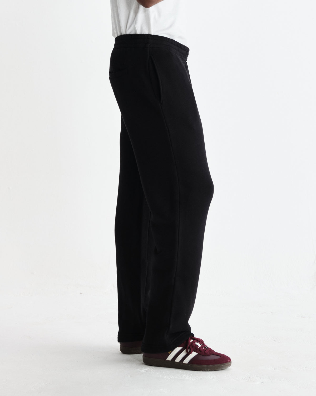Ska - Black Embroidered Logo Loopback Cotton Joggers