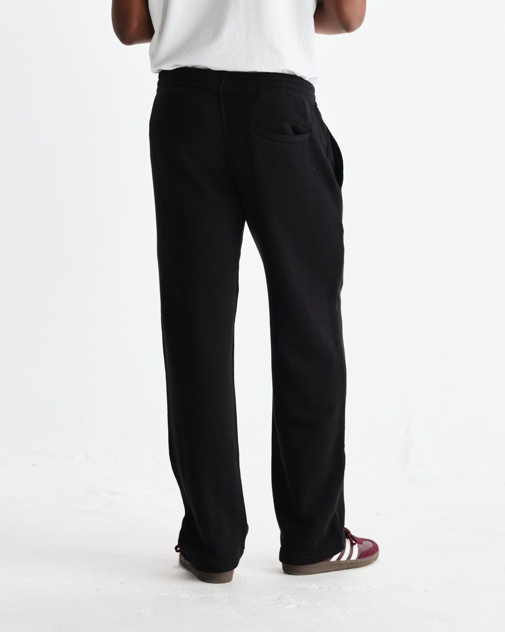 Ska - Black Embroidered Logo Loopback Cotton Joggers
