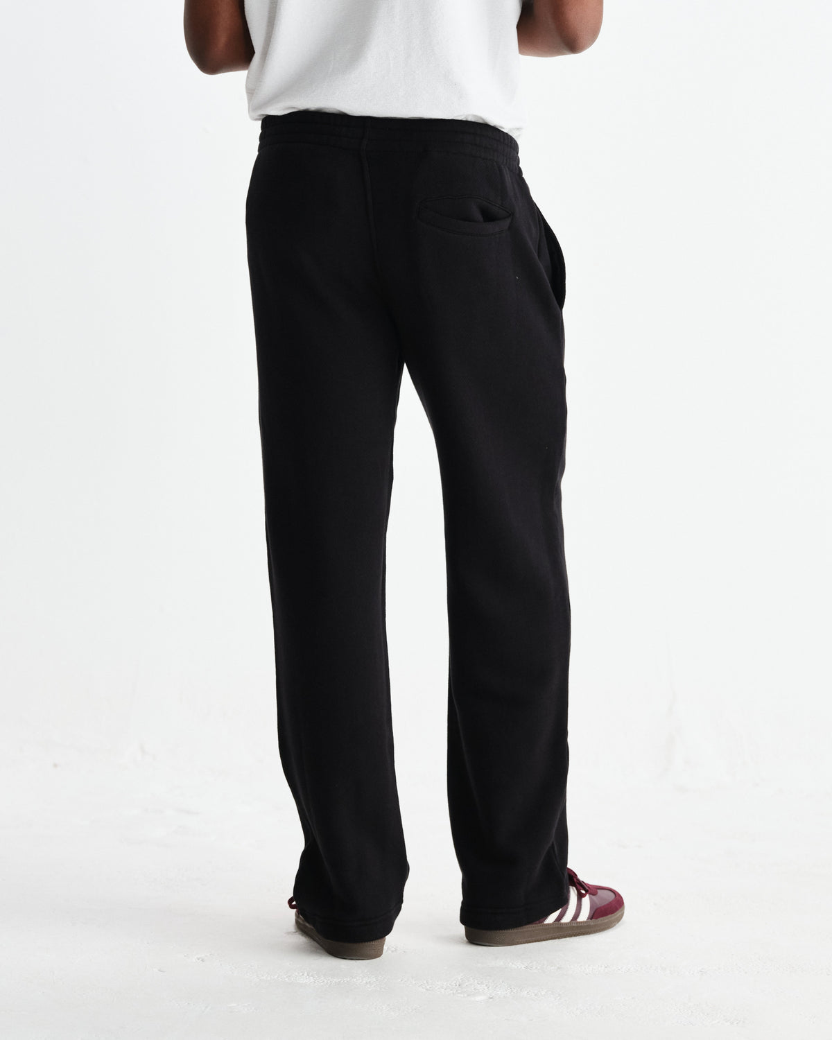 Ska - Black Embroidered Logo Loopback Cotton Joggers