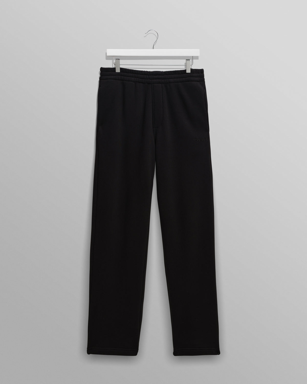 Ska - Black Embroidered Logo Loopback Cotton Joggers