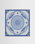 Sloane - Ecru And Blue Wax Bandana Neck Scarf