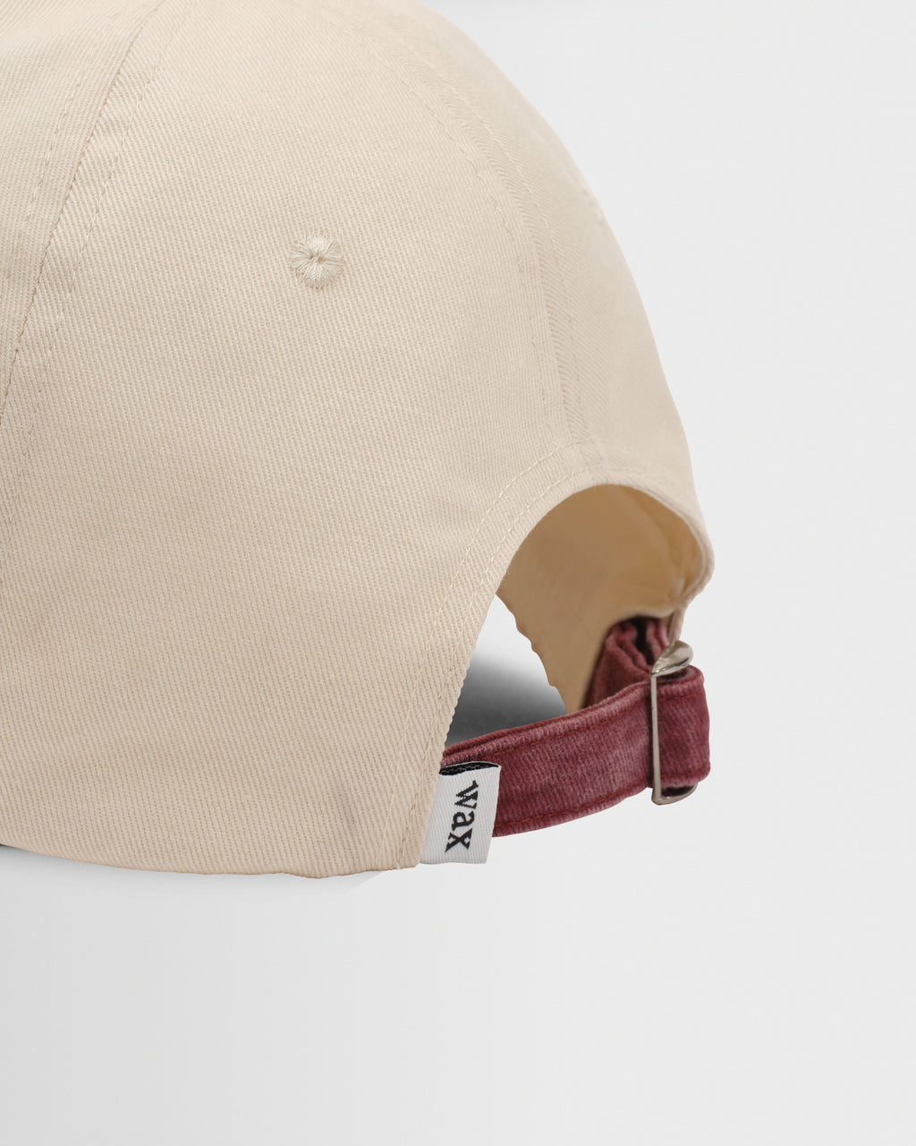 Spencer - Ecru And Burgundy Badge Cotton Sports Cap