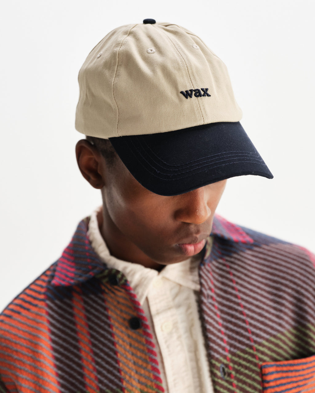Spencer - Stone And Navy Cotton Sports Cap