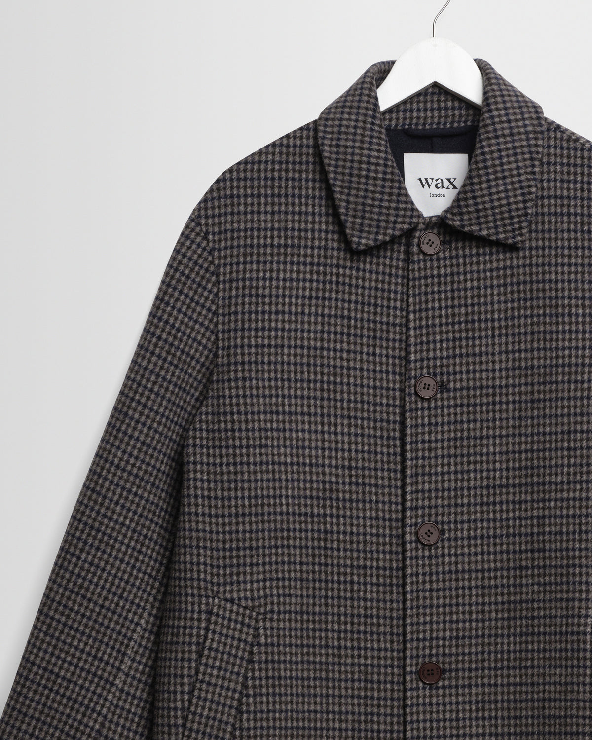 Stan - Navy And Brown Double Face Car Coat