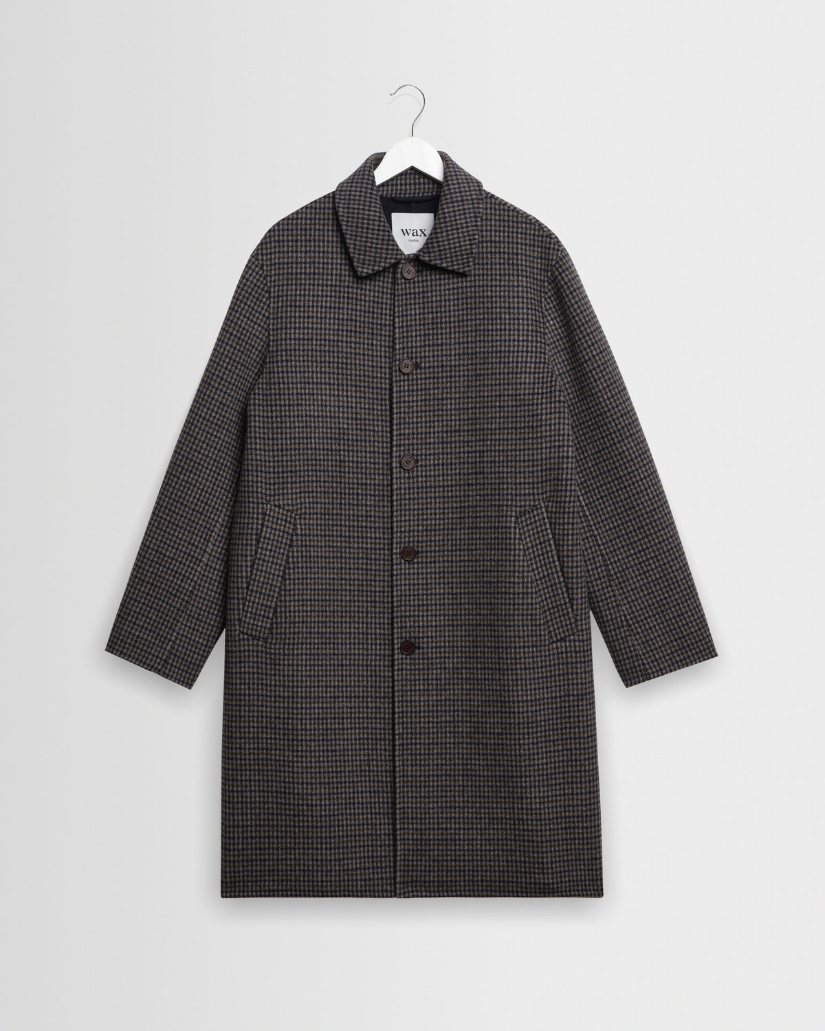 Stan - Navy And Brown Double Face Car Coat