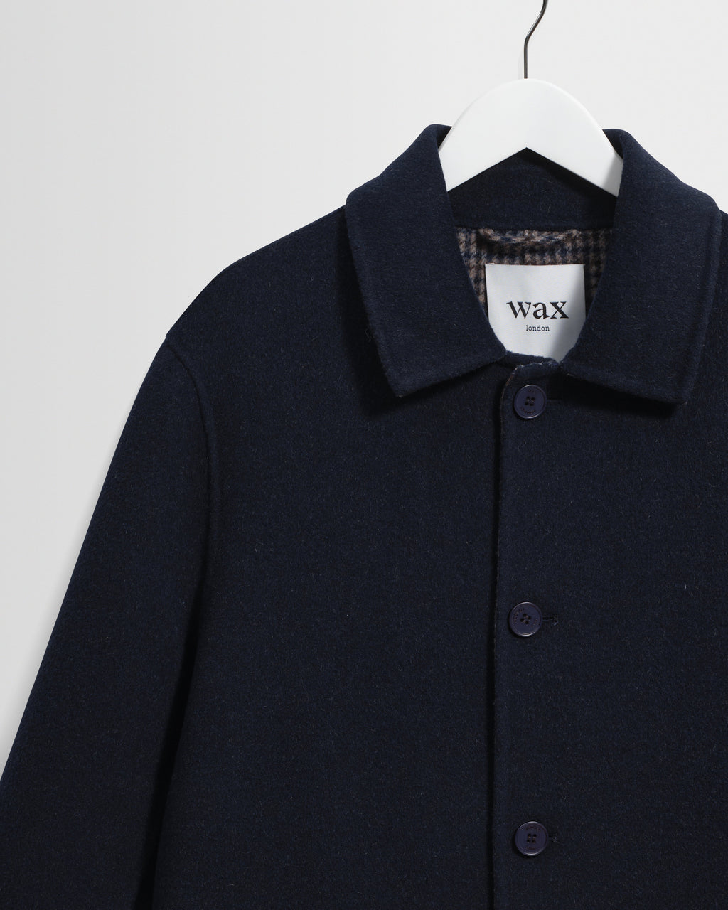 Stan - Navy Double Face Car Coat