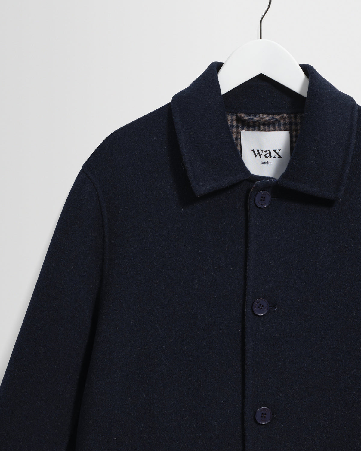 Stan - Navy Double Face Car Coat