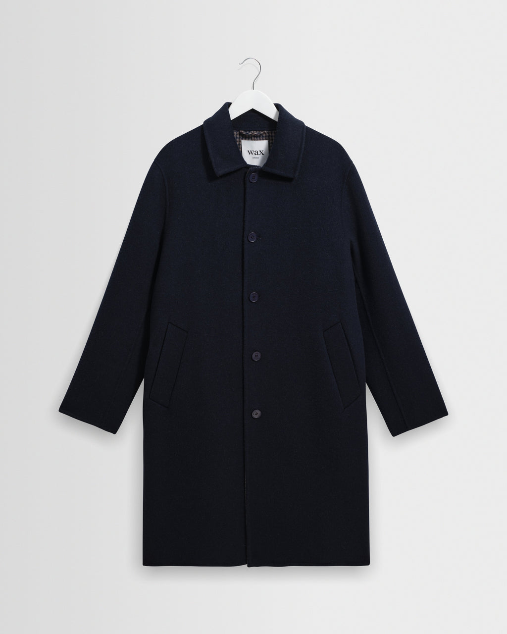 Stan - Navy Double Face Car Coat