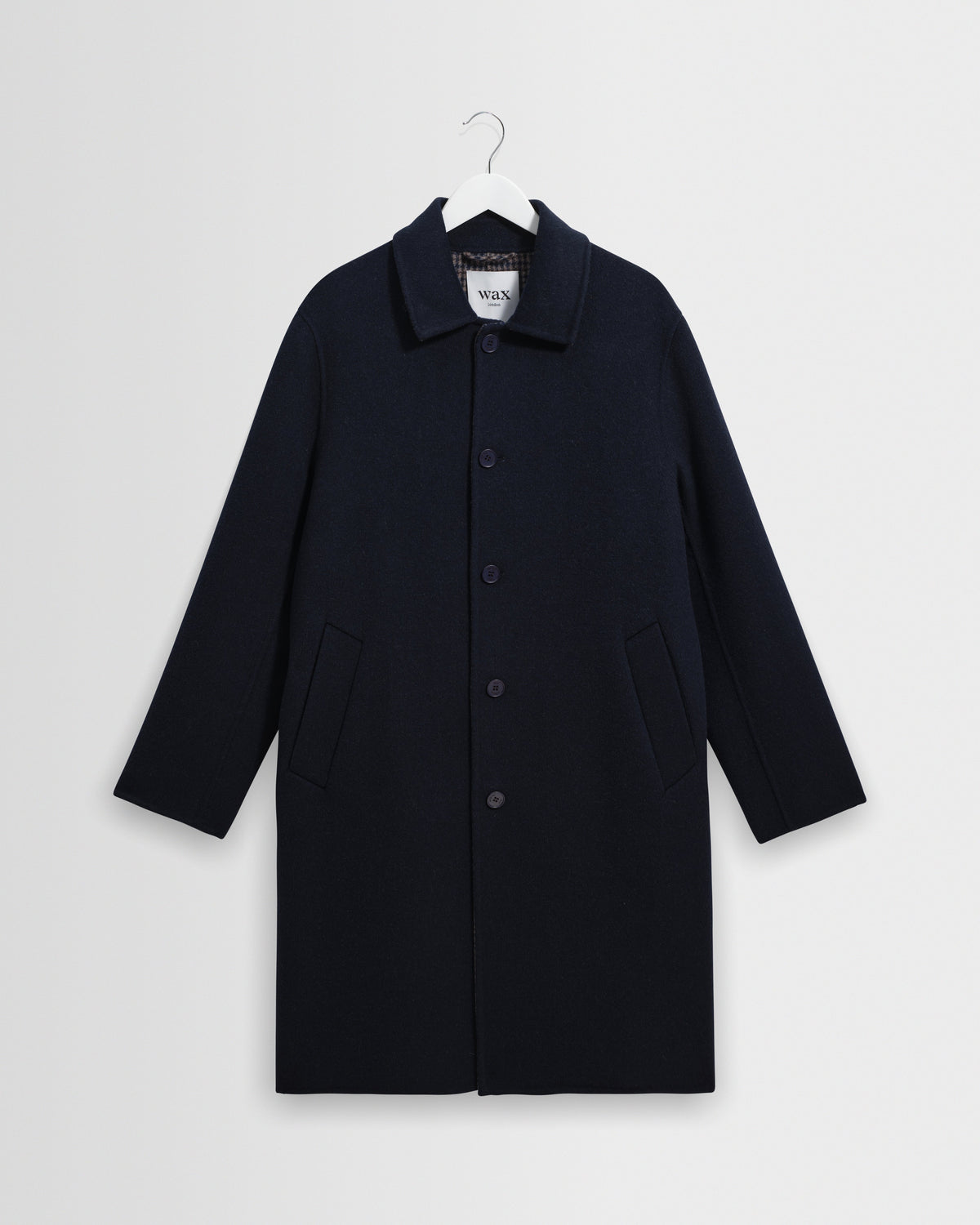 Stan - Navy Double Face Car Coat