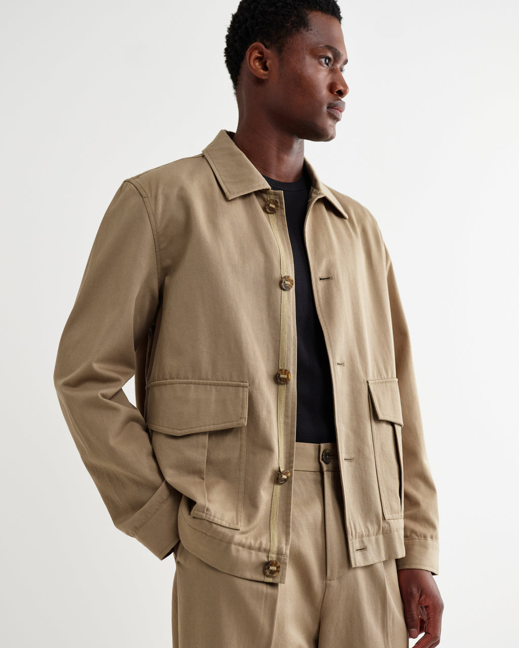 Strand - Beige Cotton Tencel Twill Jacket