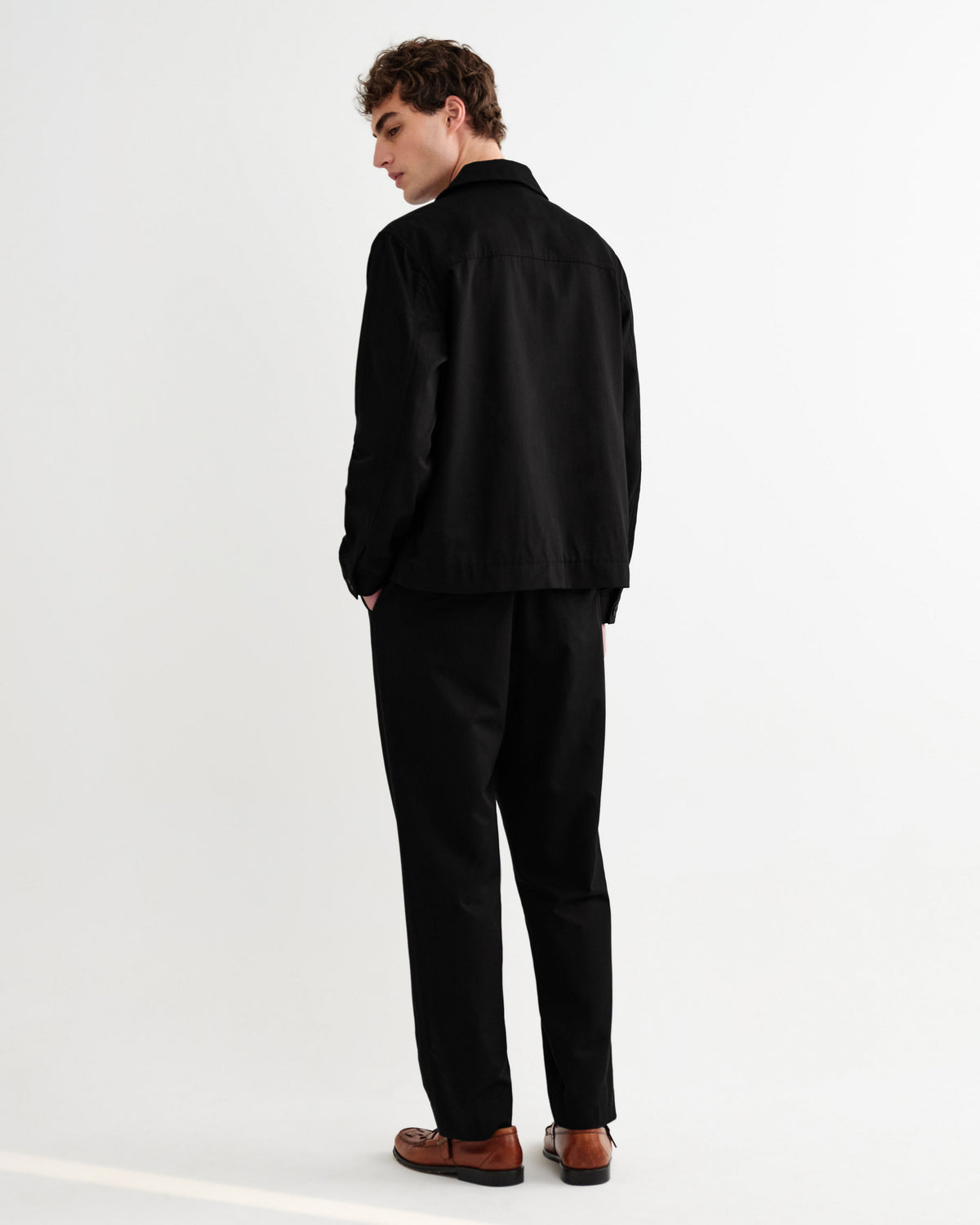 Strand - Black Cotton Tencel Twill Jacket