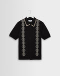 Tellaro - Black And Ecru Retro Embroidered Shirt