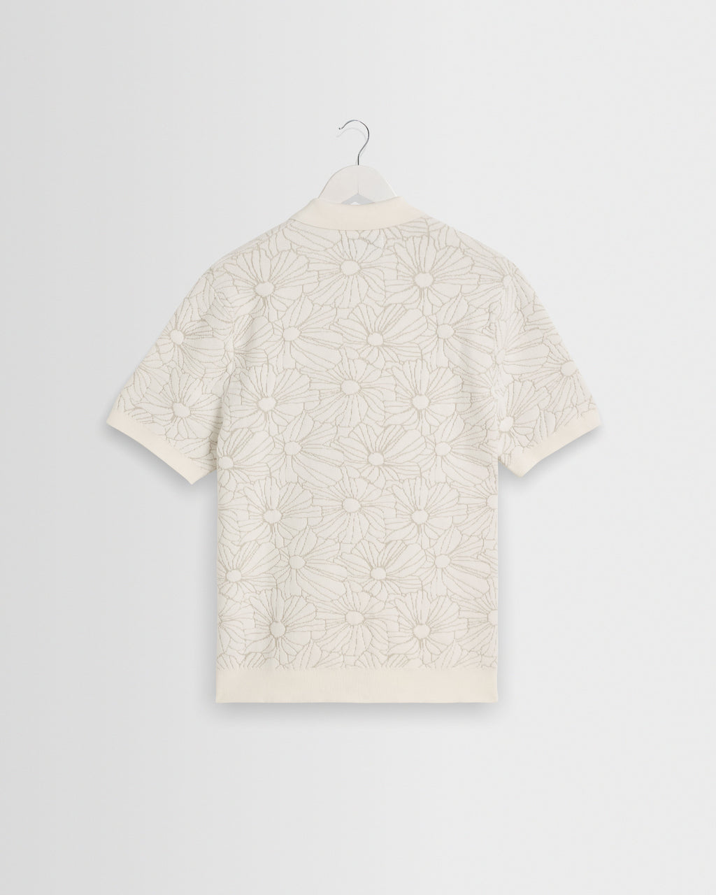 Tellaro - Ecru Flower Jacquard Shirt