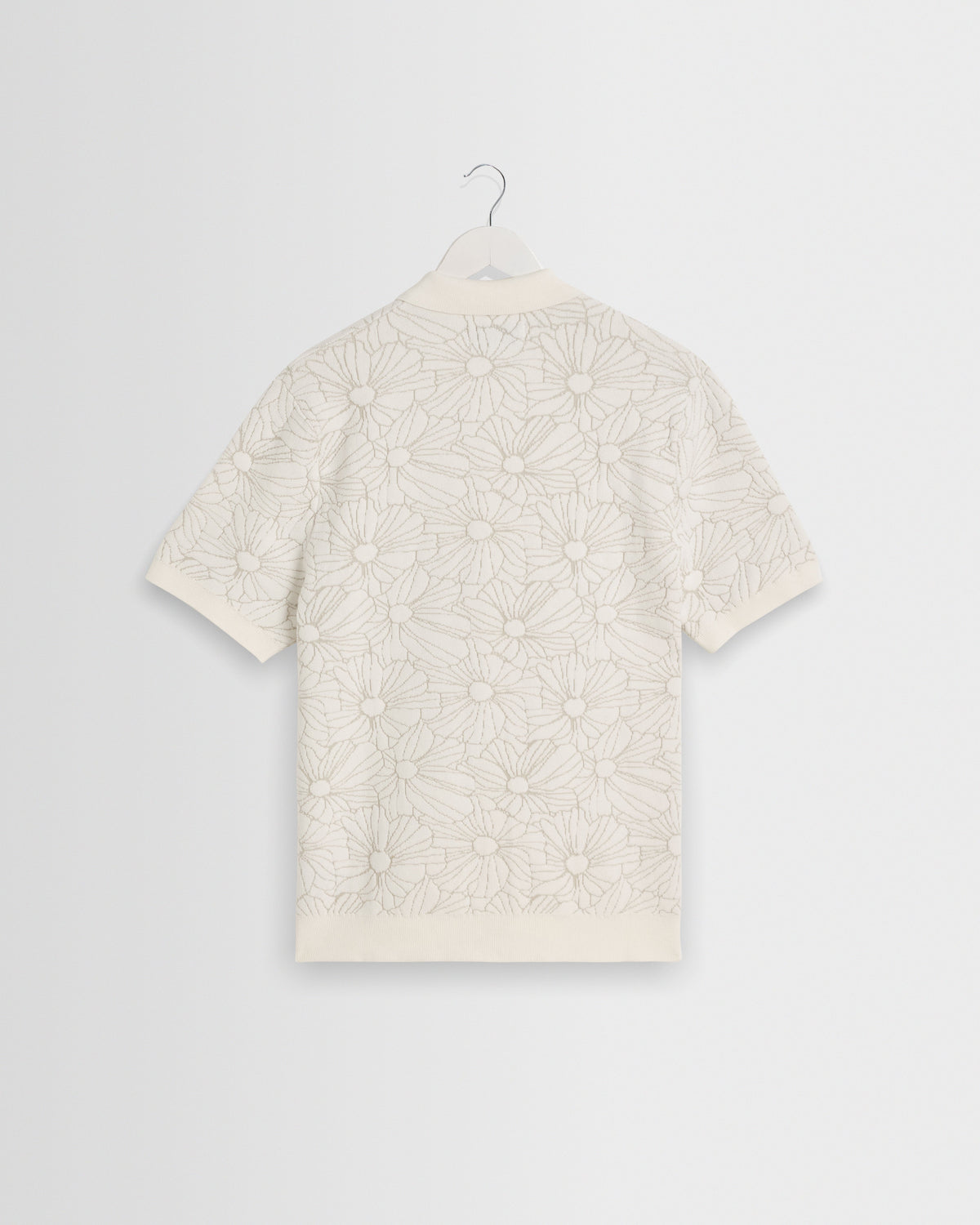 Tellaro - Ecru Flower Jacquard Shirt