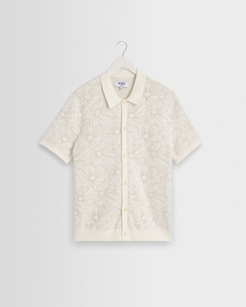 Tellaro - Ecru Flower Jacquard Shirt