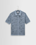 Tellaro - Light Blue Flower Jacquard Shirt