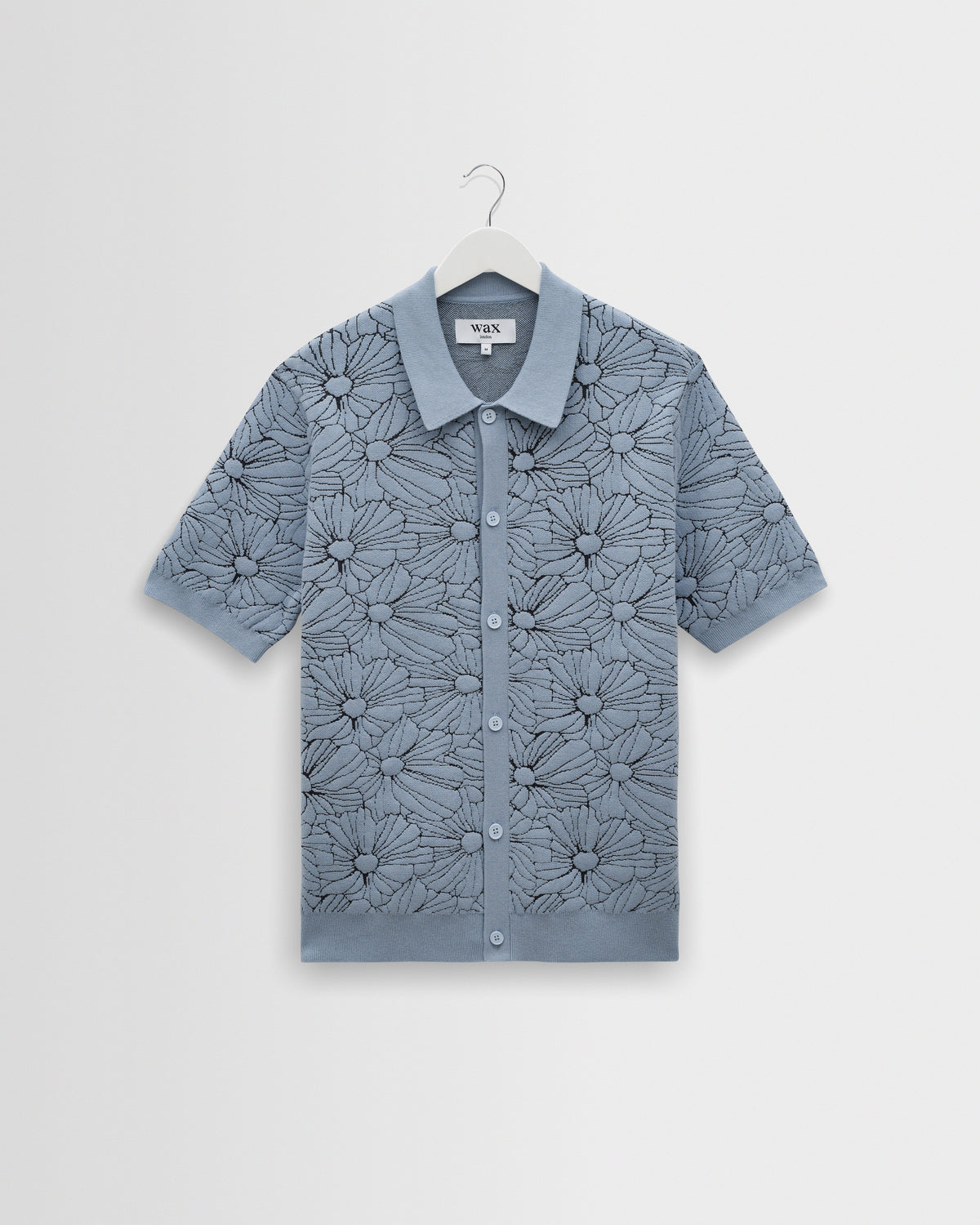 Tellaro - Light Blue Flower Jacquard Shirt