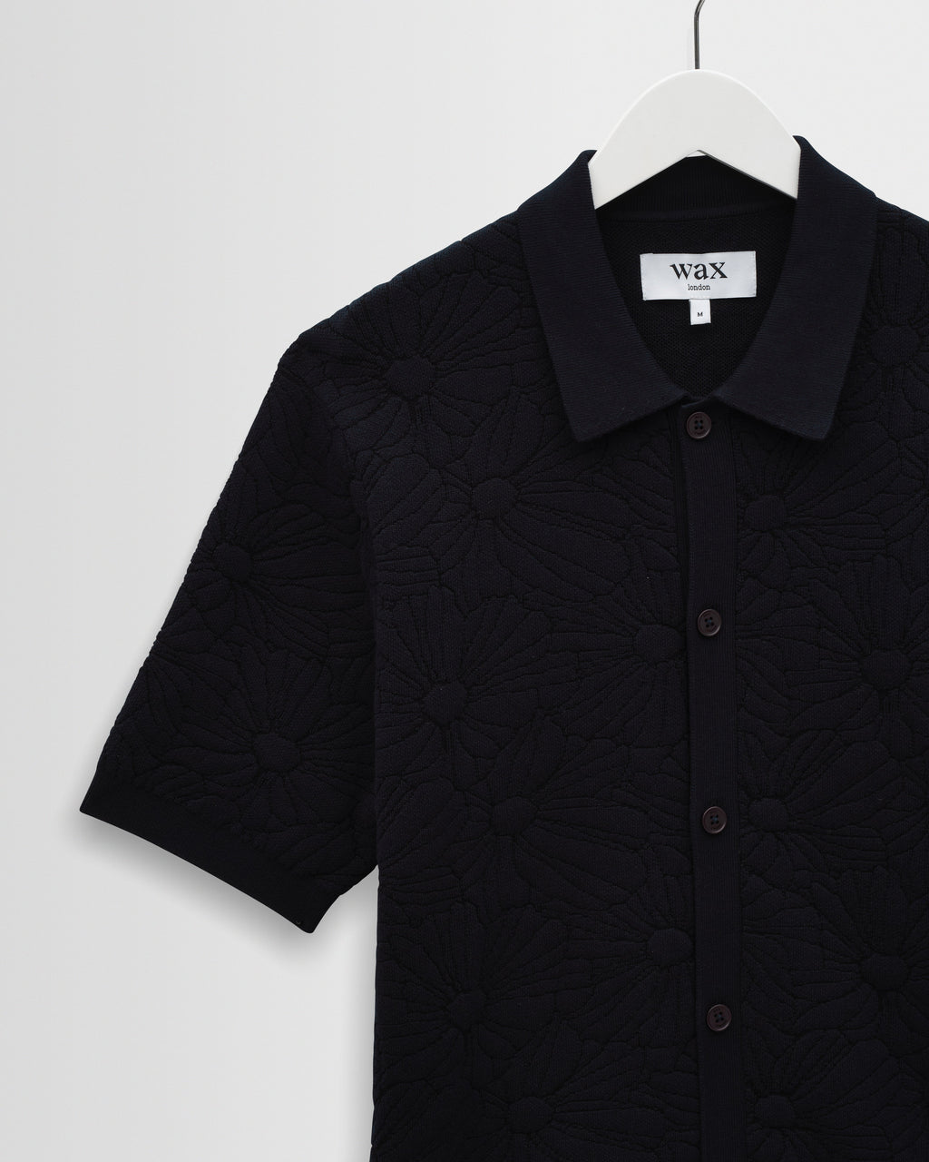 Tellaro - Navy Flower Jacquard Shirt