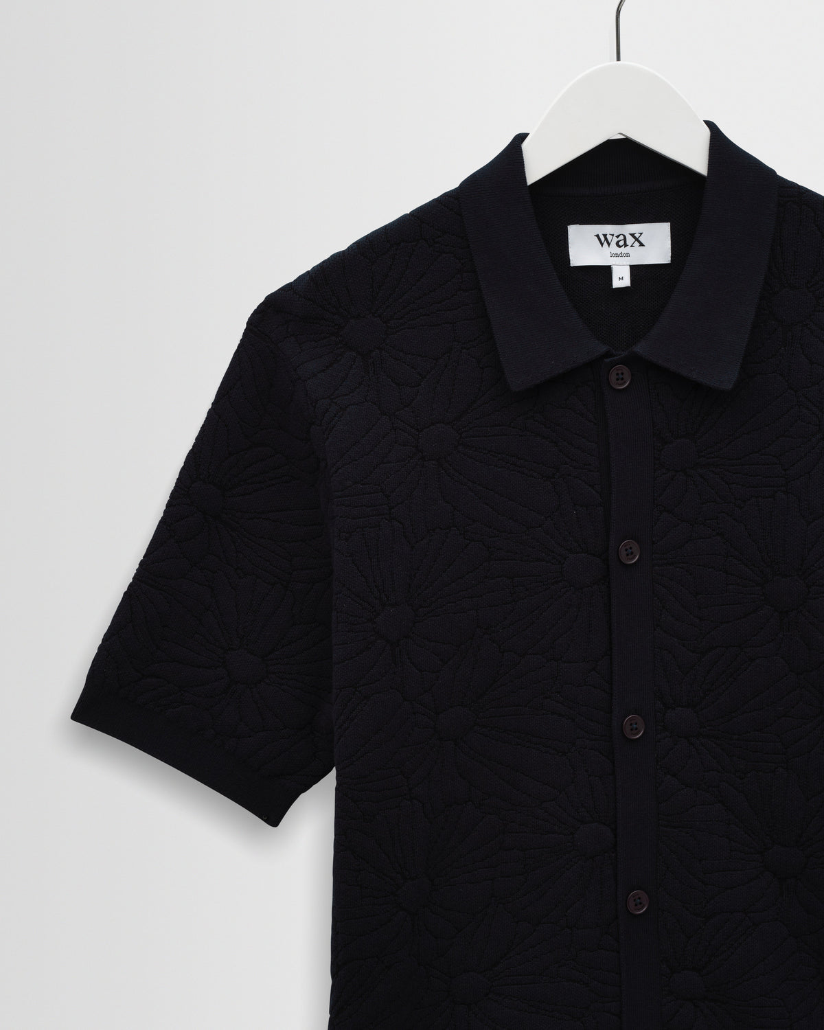 Tellaro - Navy Flower Jacquard Shirt