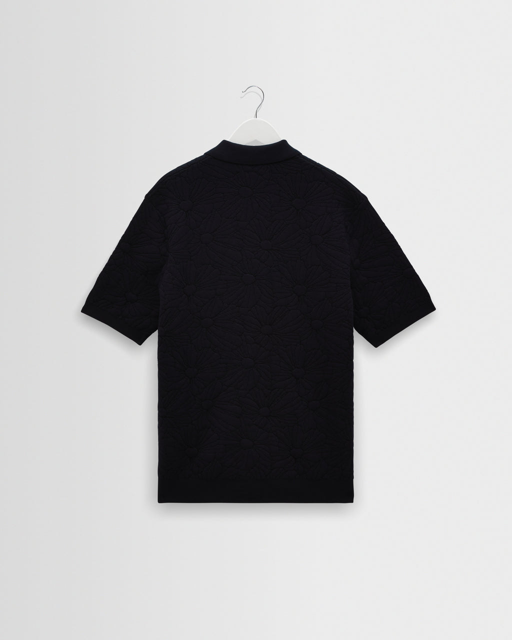 Tellaro - Navy Flower Jacquard Shirt