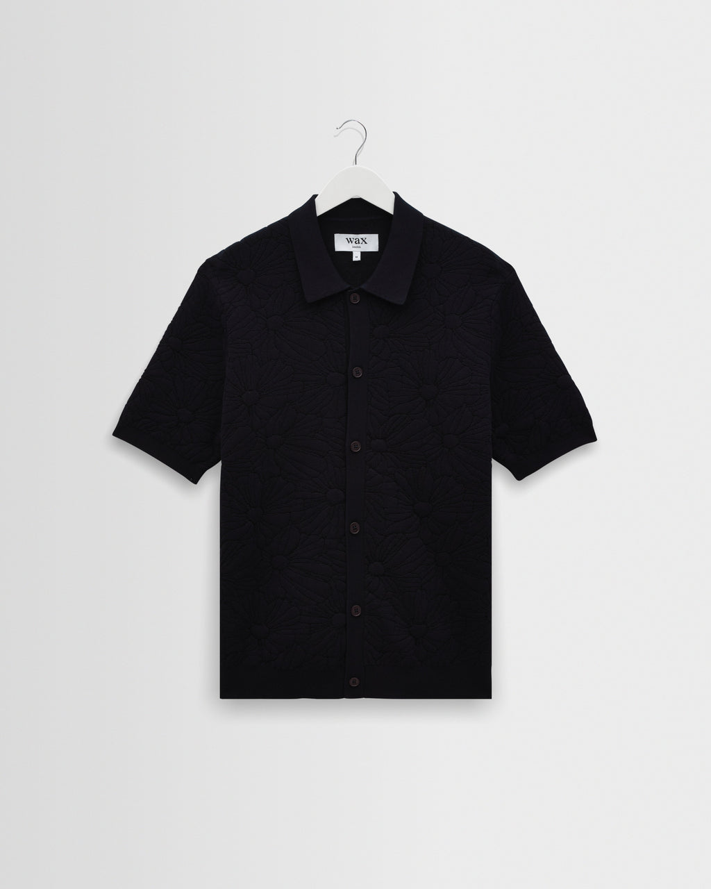 Tellaro - Navy Flower Jacquard Shirt