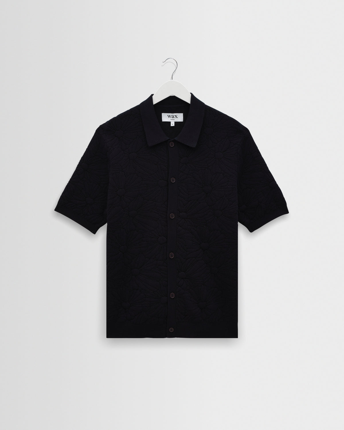 Tellaro - Navy Flower Jacquard Shirt