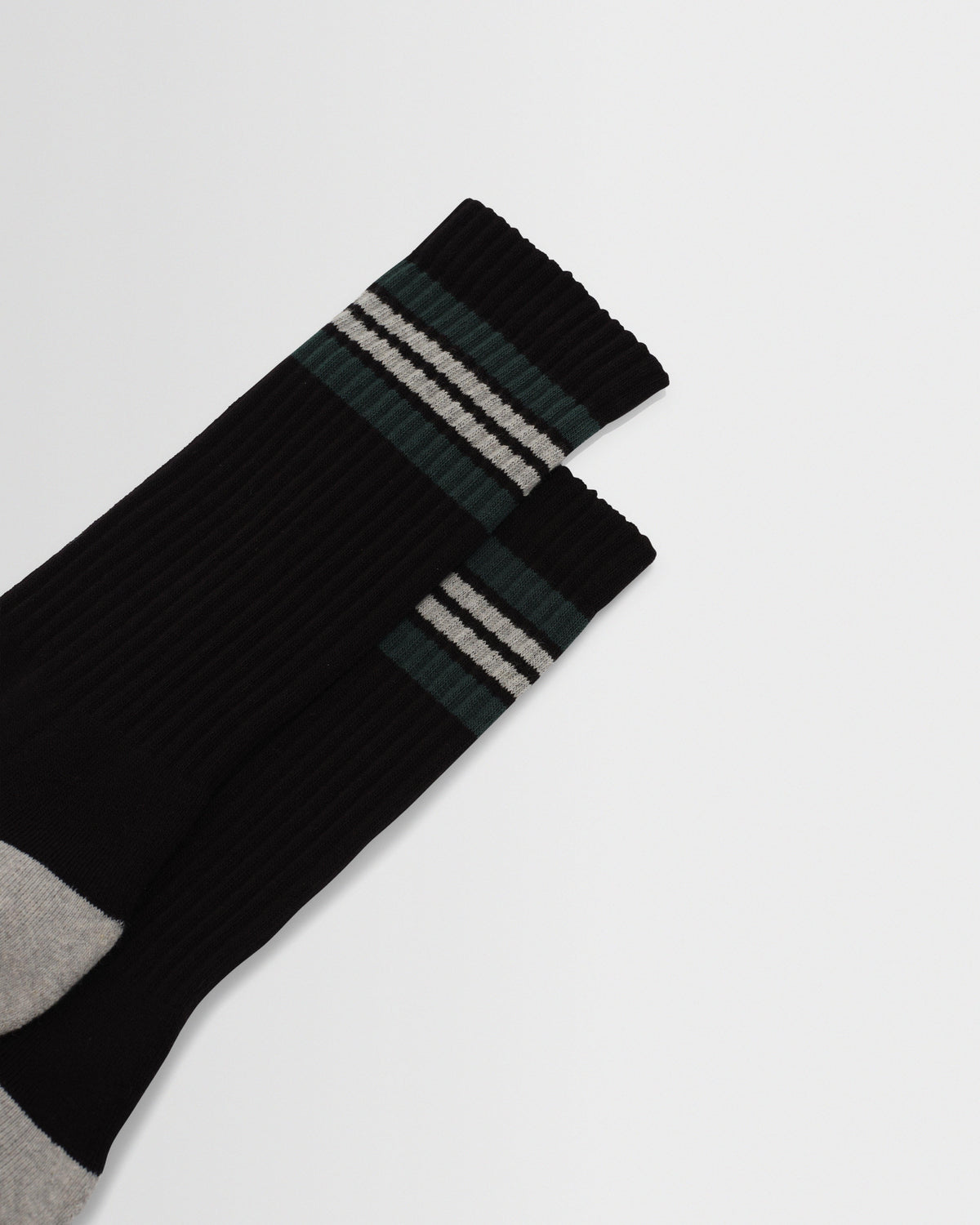 Thorpe - Black And Grey Preppy Stripe Socks