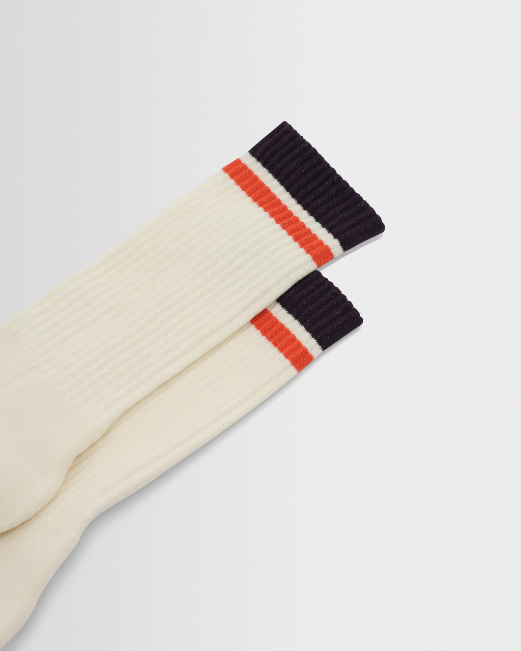 Thorpe - Ecru And Navy Edge Stripe Socks