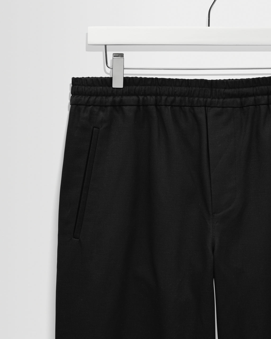 Tyne - Black Cotton Tencel Loose Fit Trousers