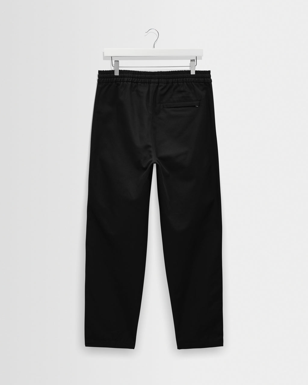 Tyne - Black Cotton Tencel Loose Fit Trousers