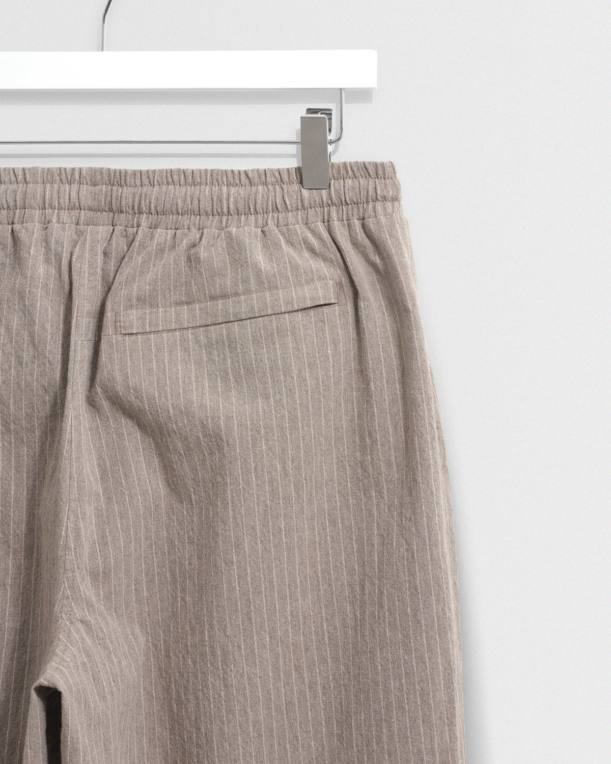 Tyne - Natural Chalk Stripe Trousers