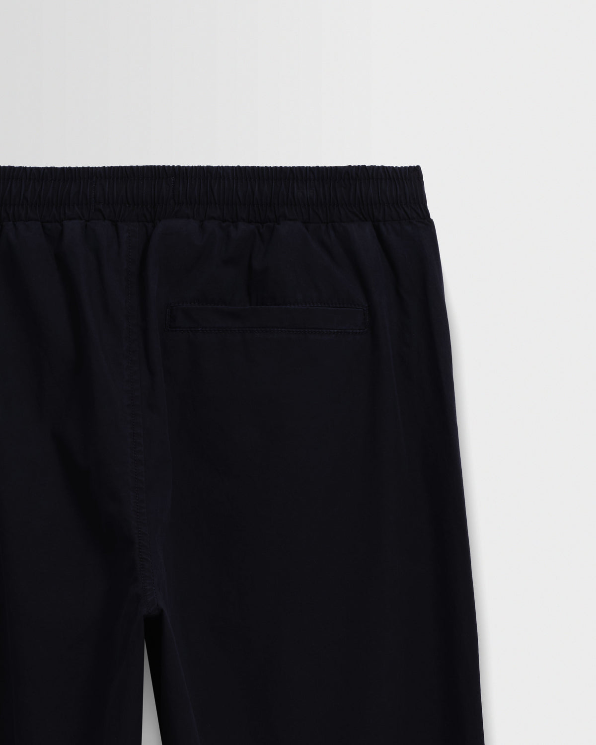 Tyne - Navy Cotton Poplin Loose Fit Trousers