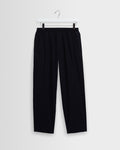 Tyne - Navy Cotton Poplin Loose Fit Trousers