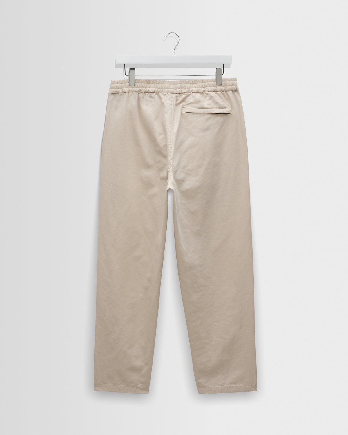 Tyne - Stone Cotton Tencel Loose Fit Trousers