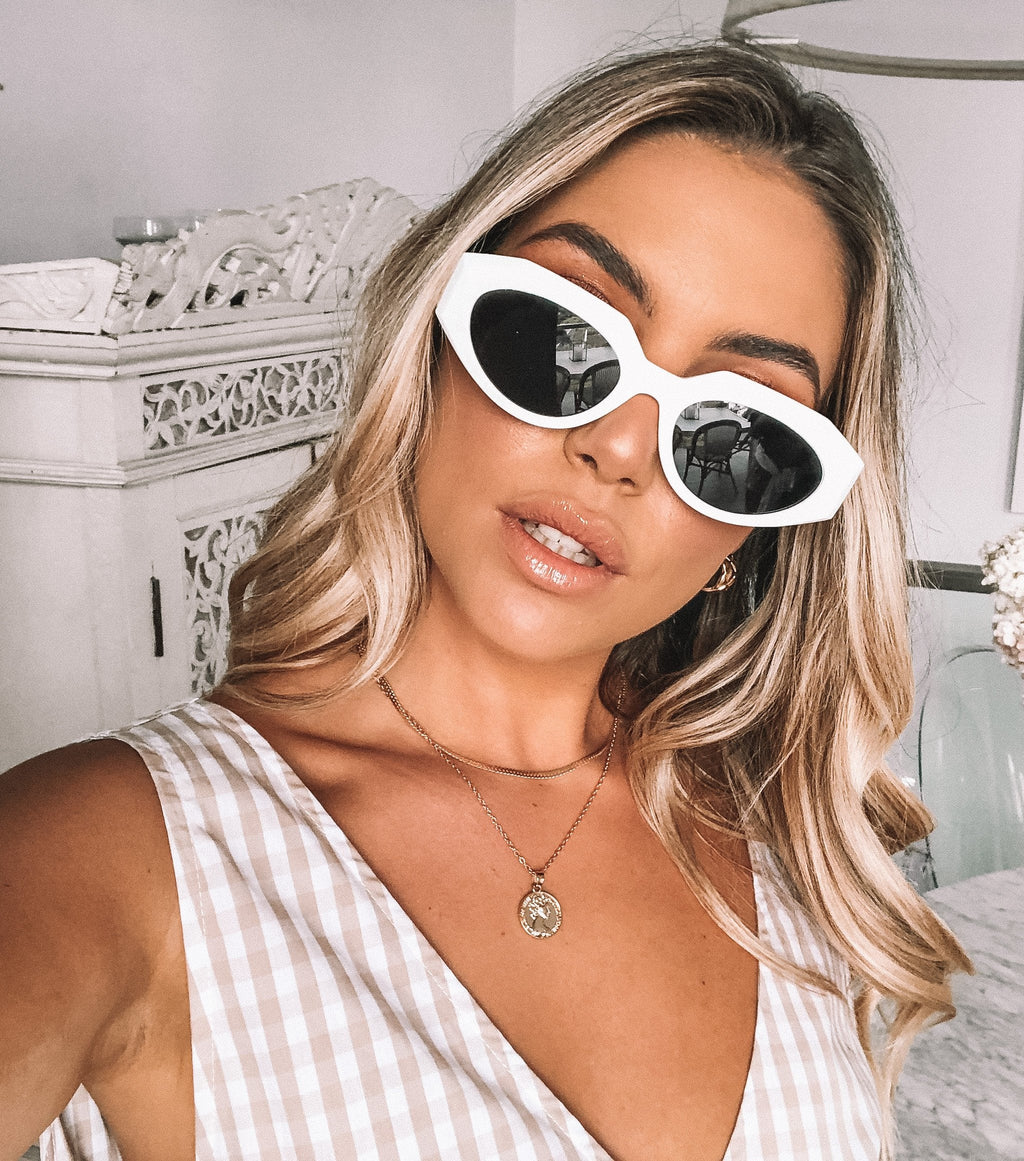 Jaxx White Sunglasses | Women's White Frame Sunglasses