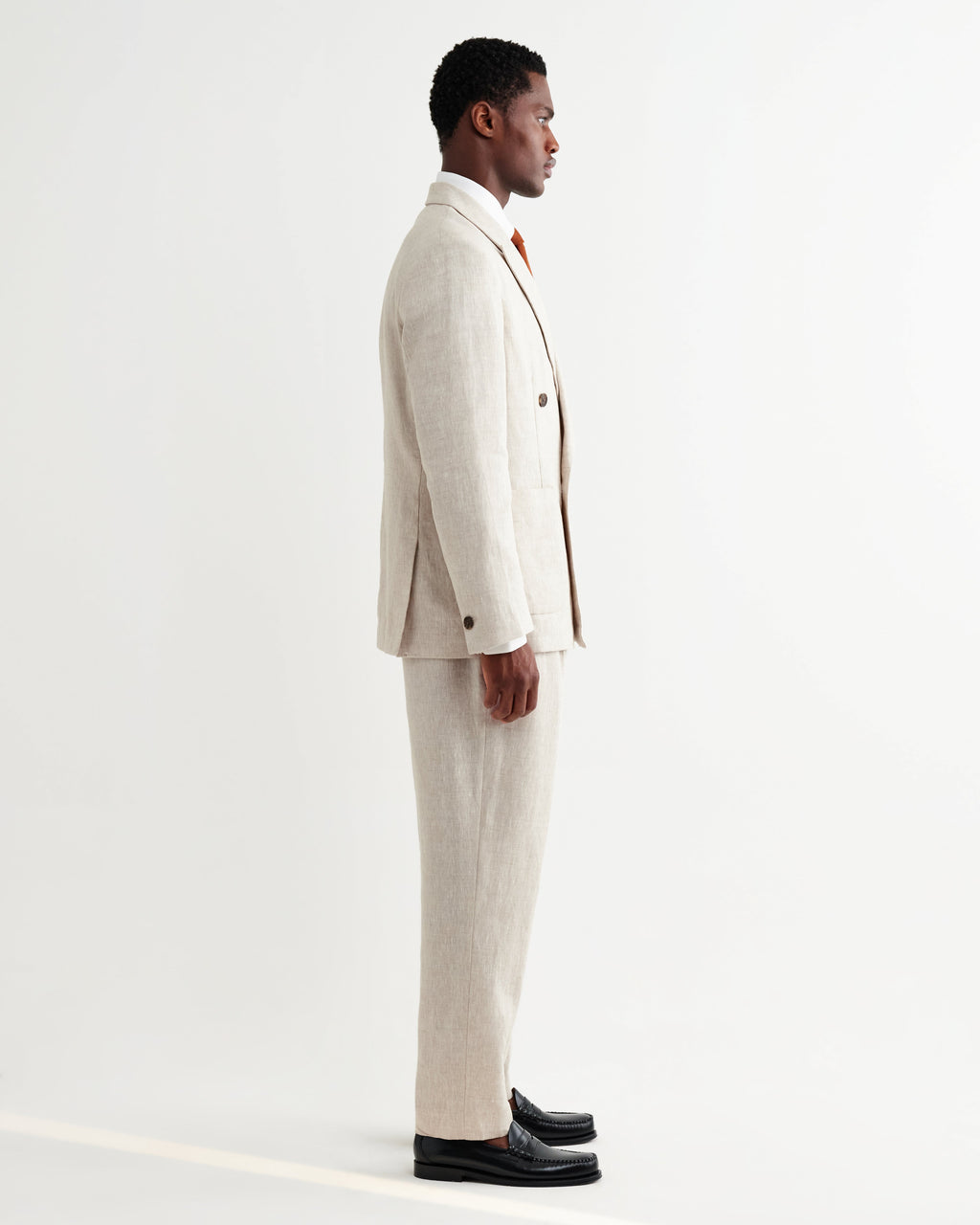 Vigo - Natural Linen Double-Breasted Blazer
