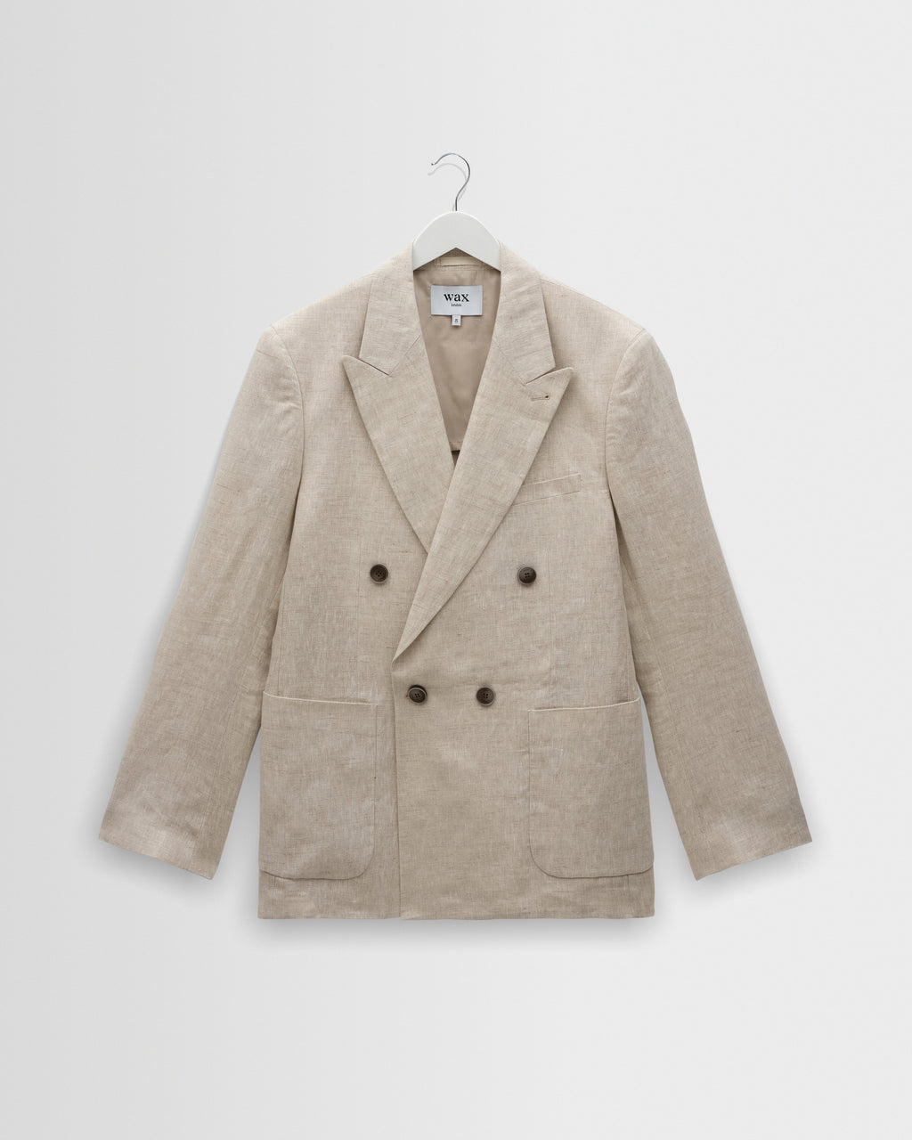 Vigo - Natural Linen Double-Breasted Blazer