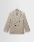 Vigo - Natural Linen Double-Breasted Blazer